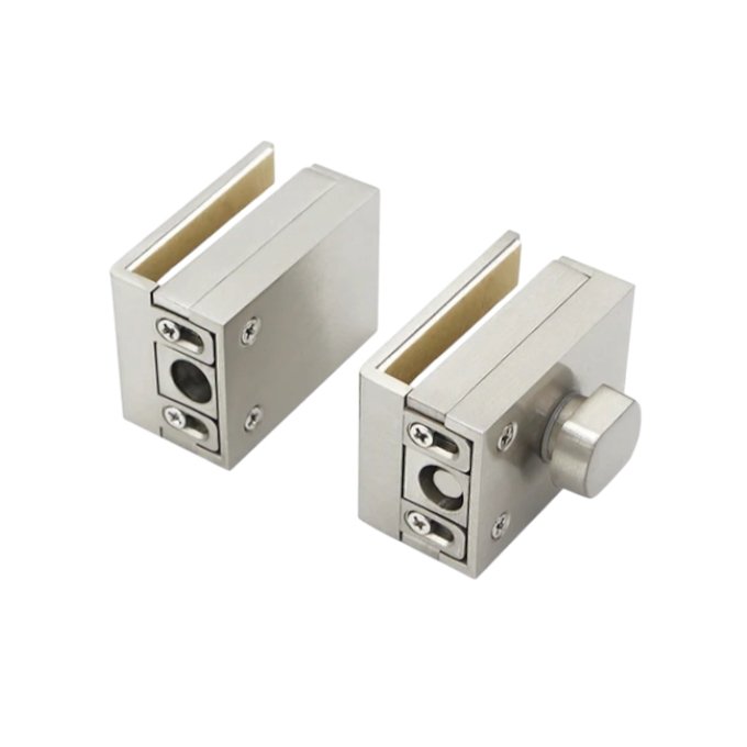Glass To Glass Door Lock with Strike Box (one Side Knob Only)